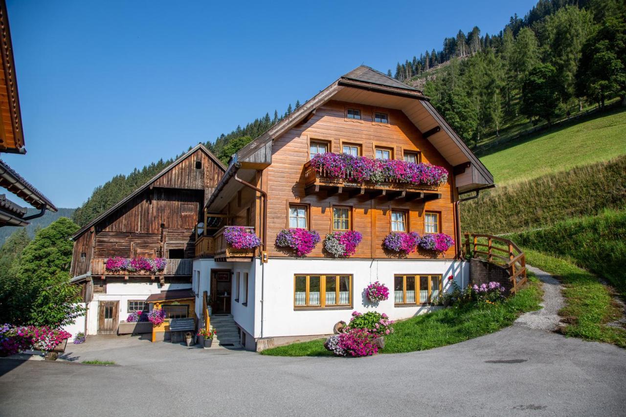 Bio-Bauernhof Grundlehnerhof Pensionat Ramsau am Dachstein Eksteriør billede